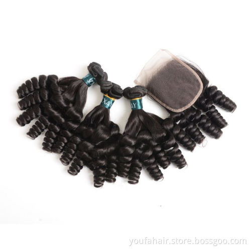 Double Drawn Virgin Cuticle Aligned Funmi Curl Pissy Curl Pixie Curly Egg Curl Magic bouncy Curl Brazilian Human Hair Bundles